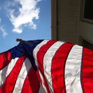 Morning Sun, American Flag