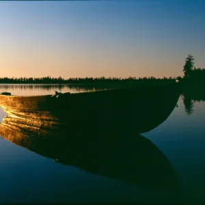 Sunset on North-Karelia Lake