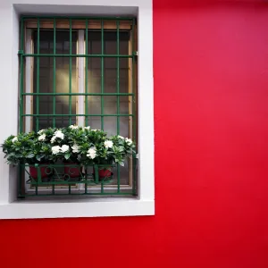 Red Wall Burano, Italy