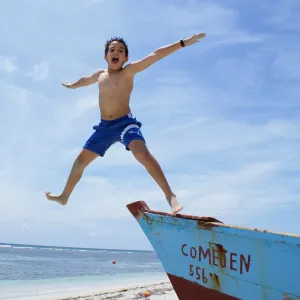 Jumping at the Beach