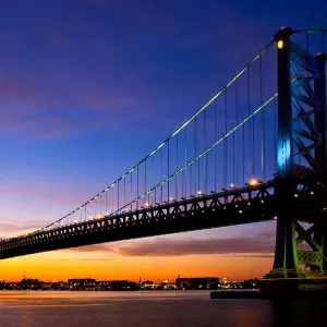 B.Franklin Bridge Sunset