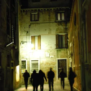 Shadowy Figures in Venice