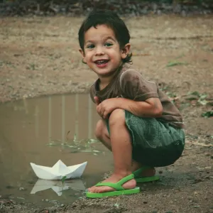 Playing after the rain