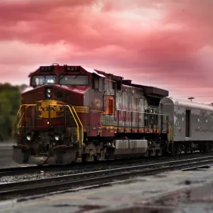 The glowing railway.