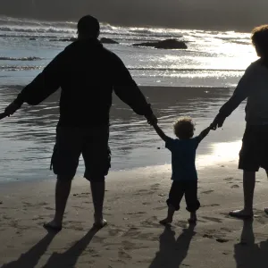 Beaching it with Daddy