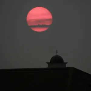 Sunset over my village