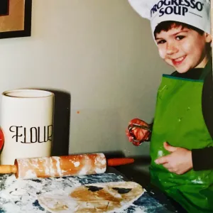 Zachary baking cookies!