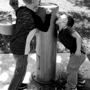 Big Bro helping out Little Bro