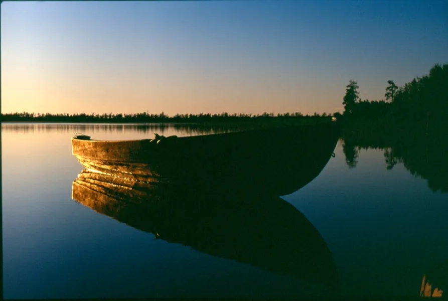 Sunset on North-Karelia Lake