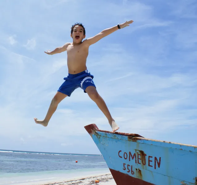 Jumping at the Beach