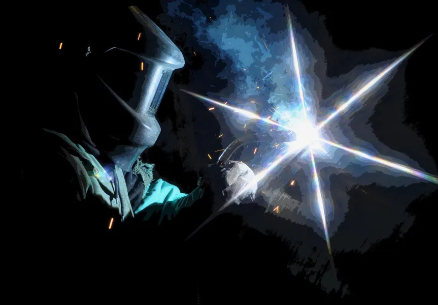 Welder with a Flare
