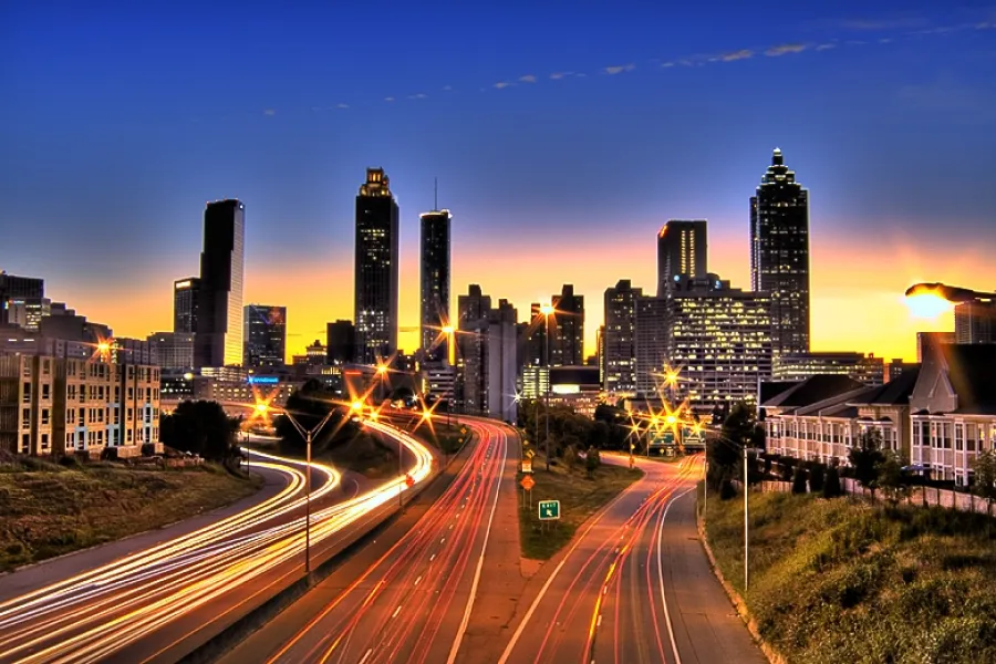 Atlantas Colorful Skyline