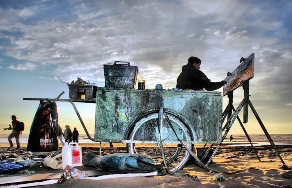 painting in the night