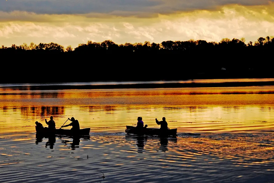 Canoes on the Potomac Riv