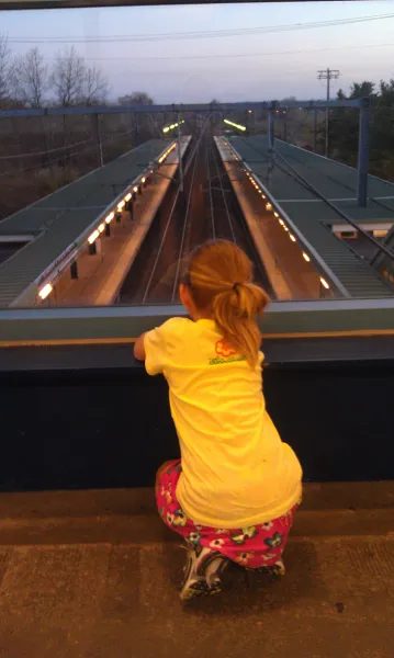 Waiting for Papa's train