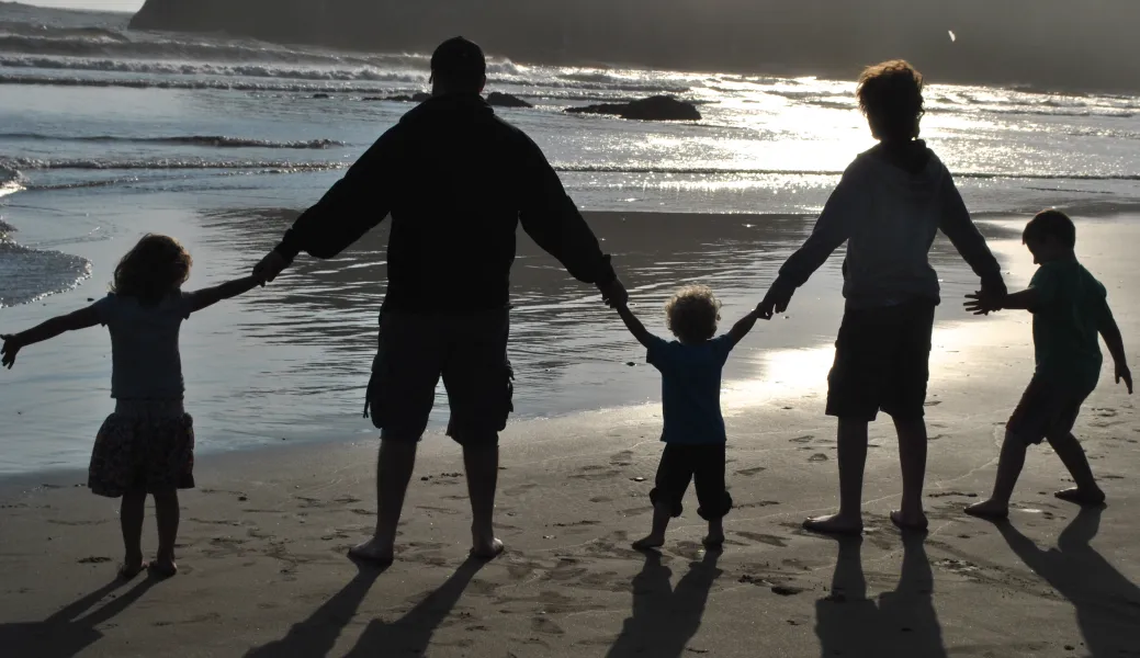 Beaching it with Daddy