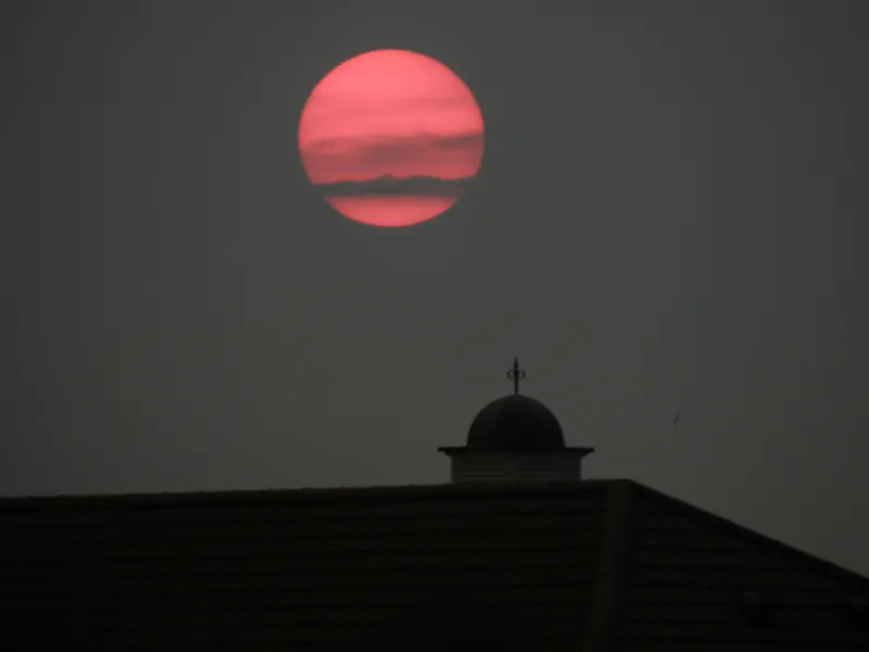 Sunset over my village