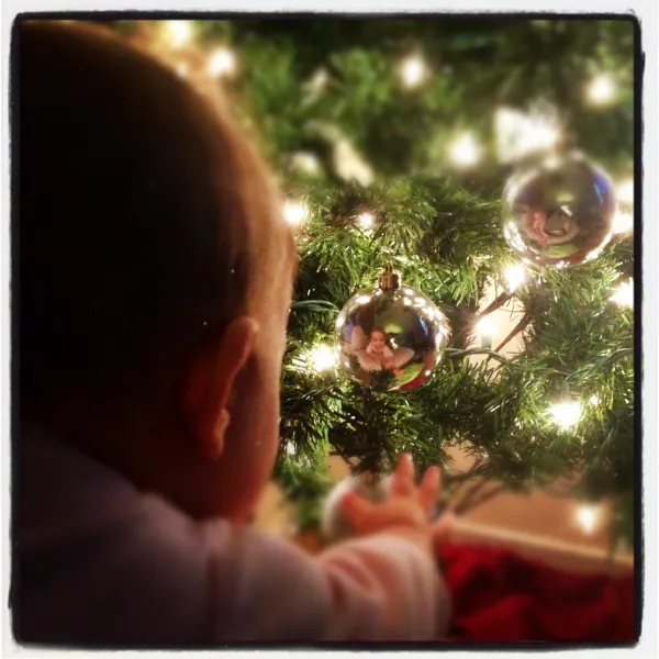 Christmas bulb reflection