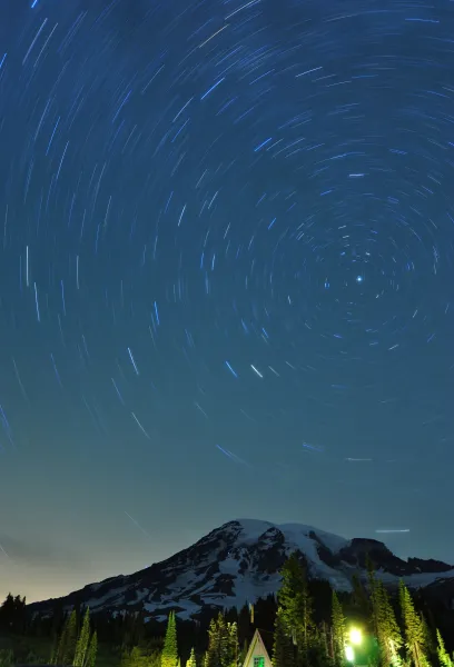 Mt Rainier Star Trails