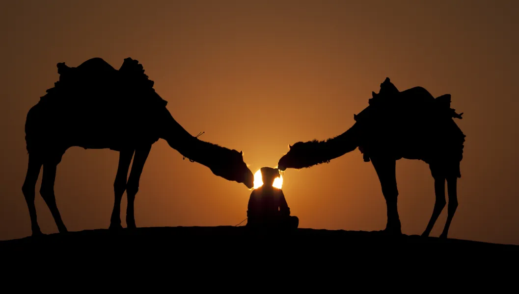 Sunset At thar desert