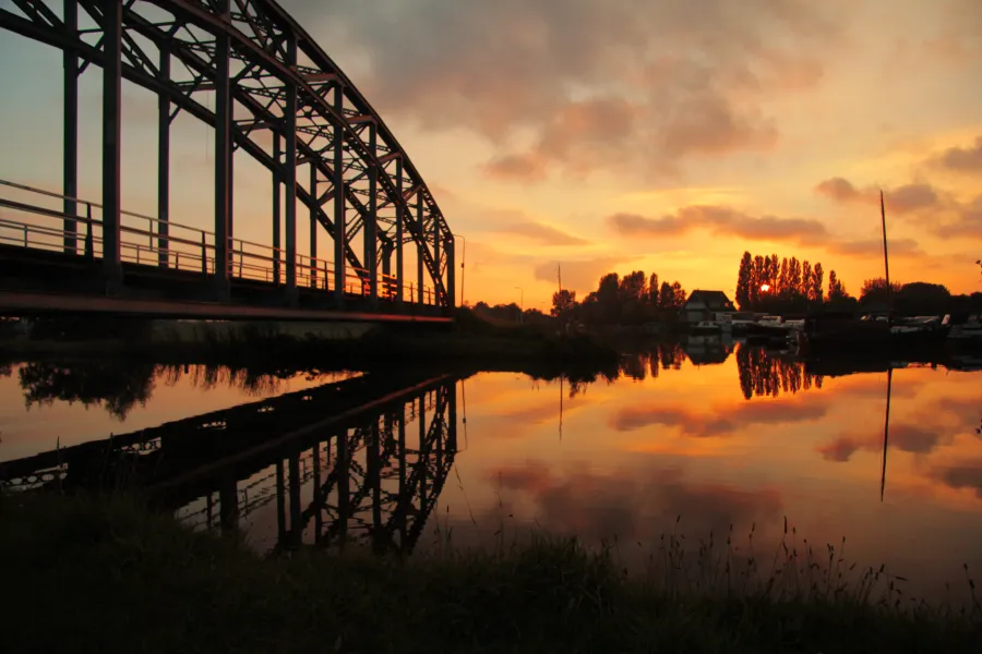 golden sun reflection