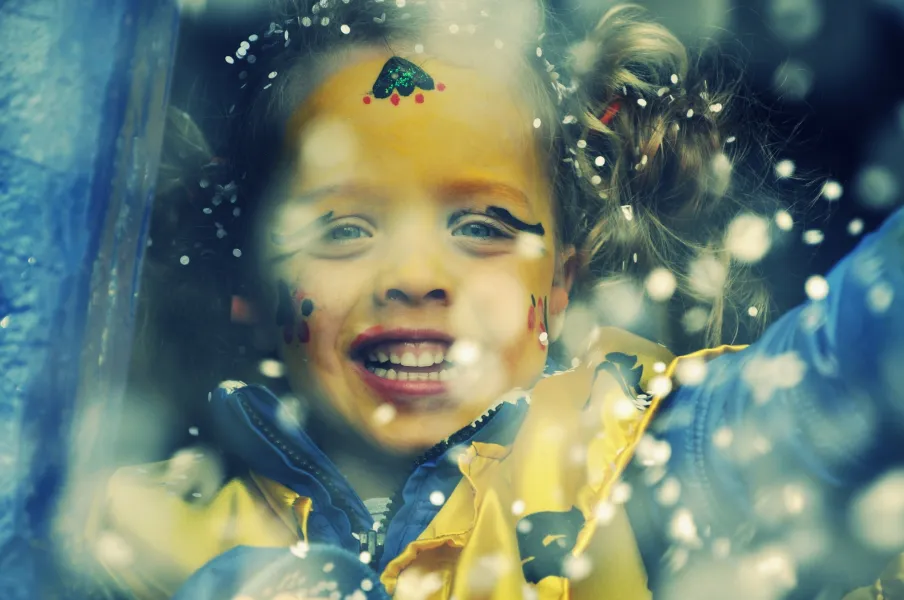 It was raining confetti