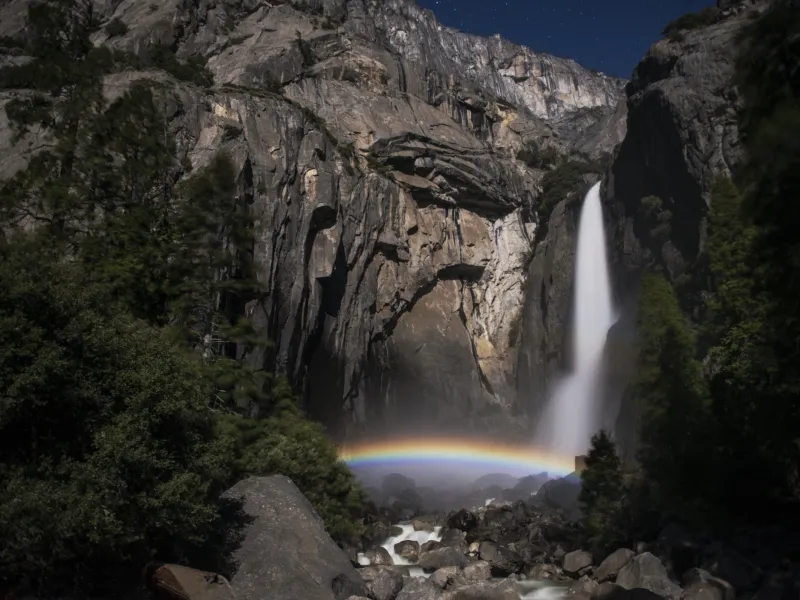 Moonbow at Yosemite Falls