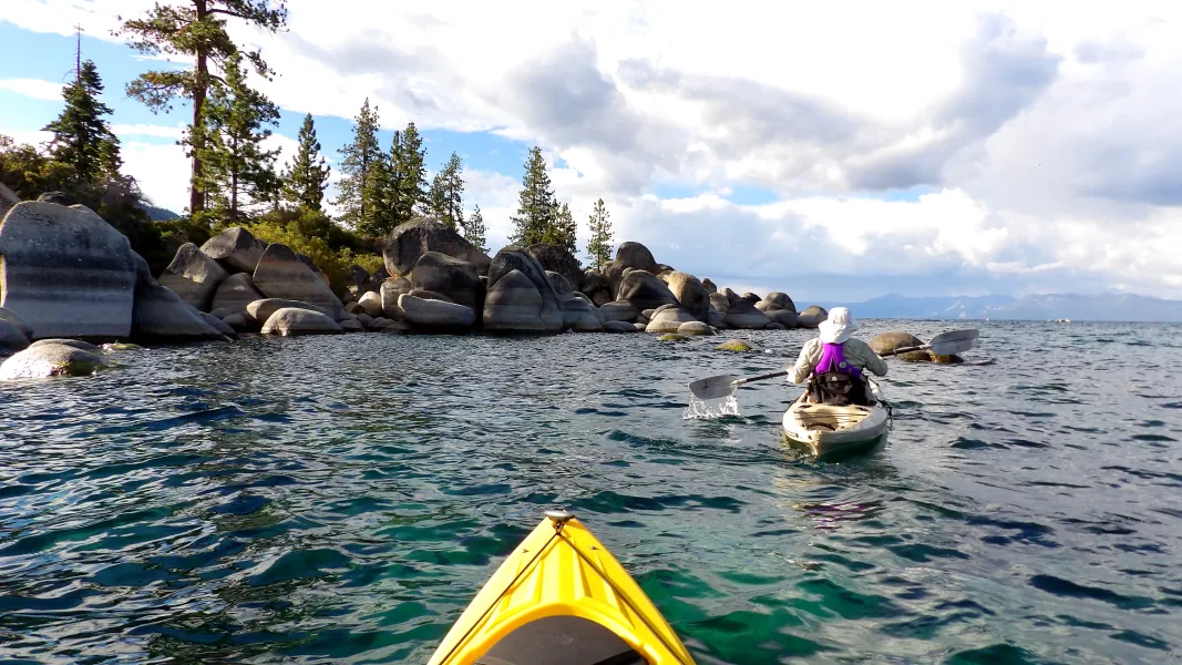 Kayaking on Lake Tahoe