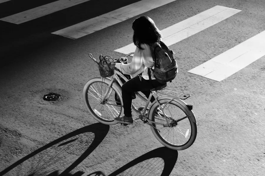 Strolling Bike at Sunset