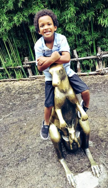 Zoo day with my son Allen.