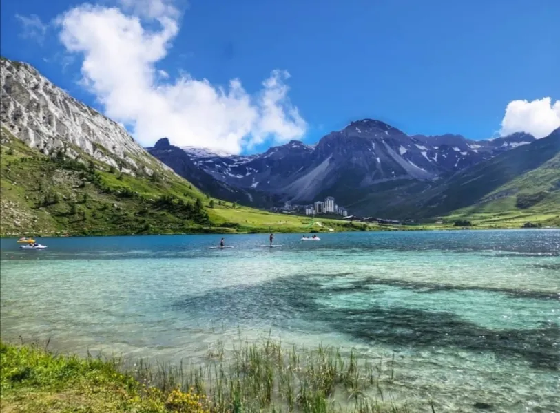 Avis de canicule, lac de Tignes