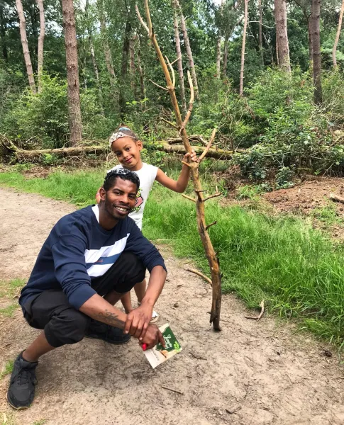 Exploring nature with my daughter