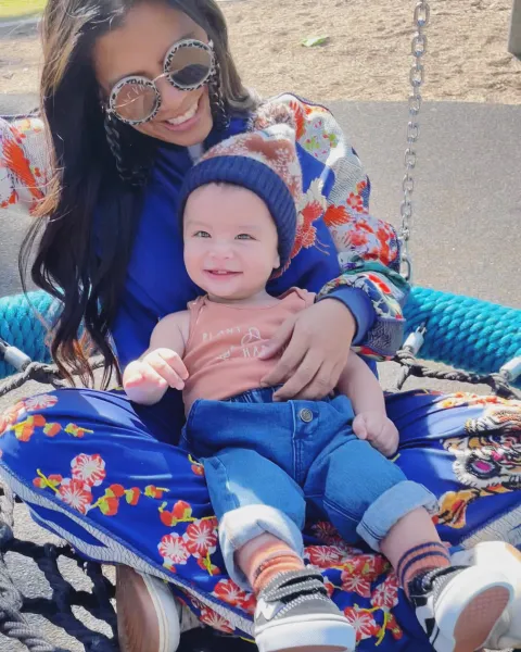 Mama loves the playground too