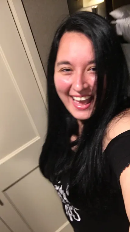 Laughing caught in middle of a memory 