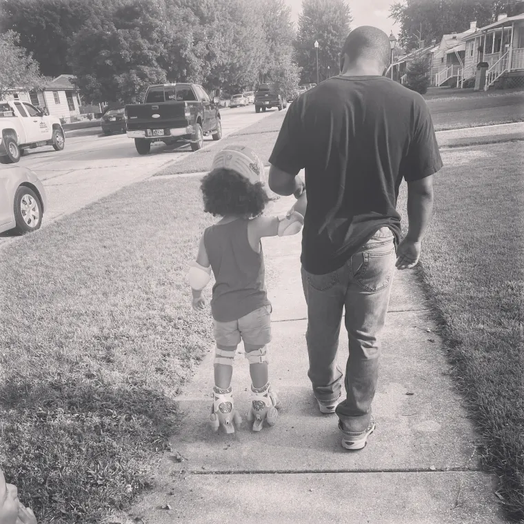 A perfect daddy and daughter moment 