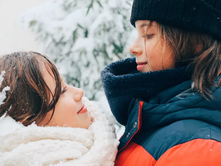Bro & Sis under the snow