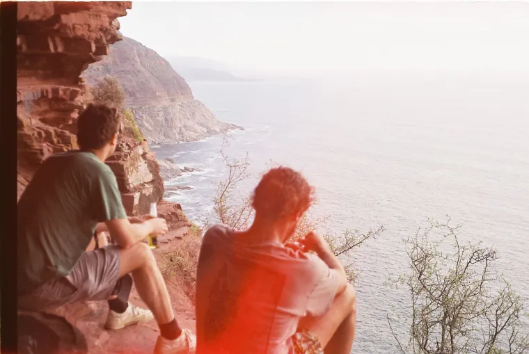 Enjoying the beautiful sunset at Chapman’s Peak 