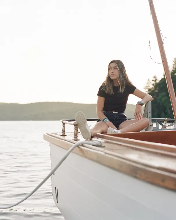 Sunset on the Bigwin with Abigail